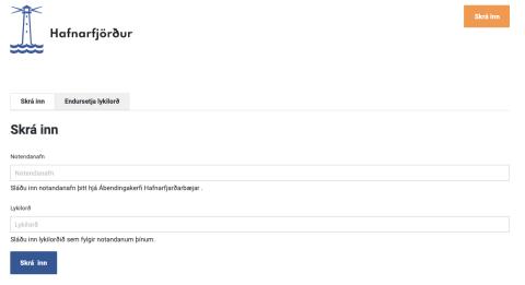 Innskráning starfsmanns